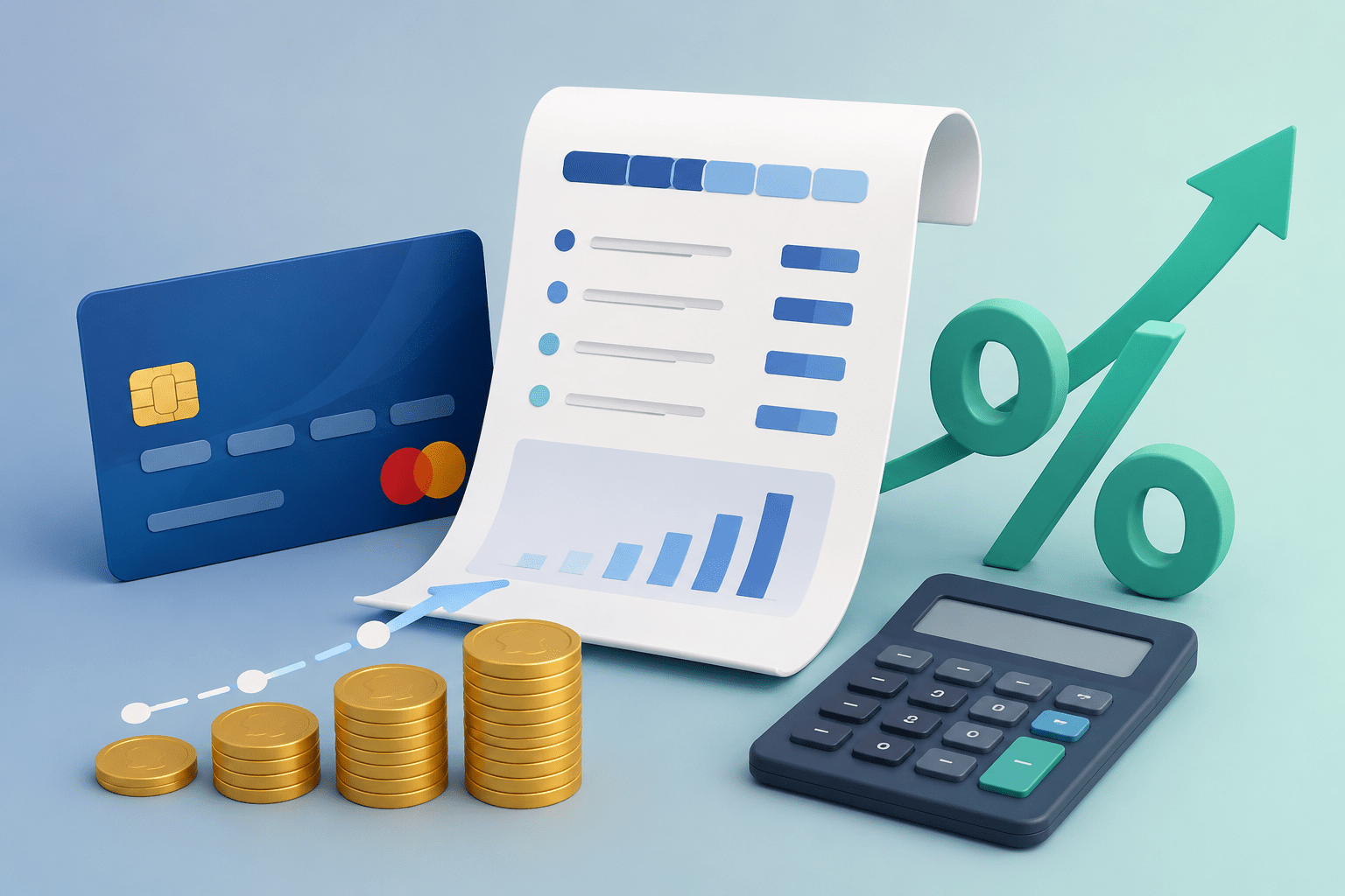 How is interest calculated on credit card bills?